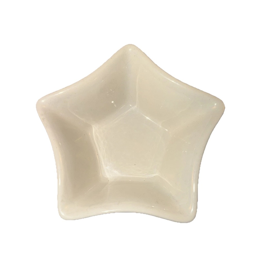 Longaberger Pottery Woven Traditions‎ Classic Blue Small Star Dish USA